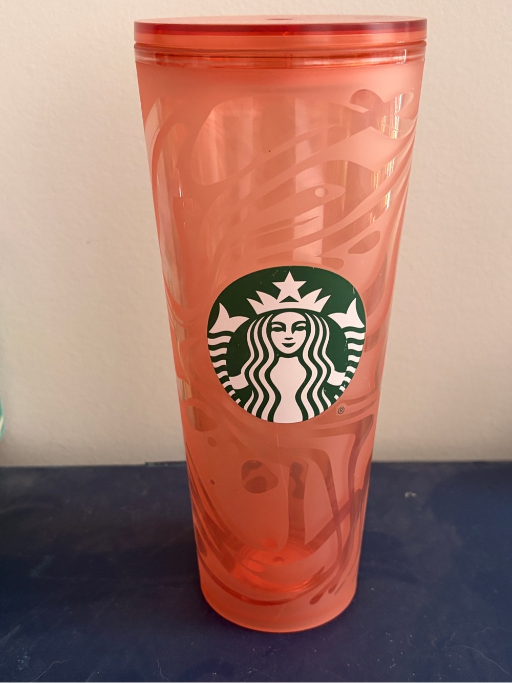 Starbucks Coral Peach Logo Tumbler